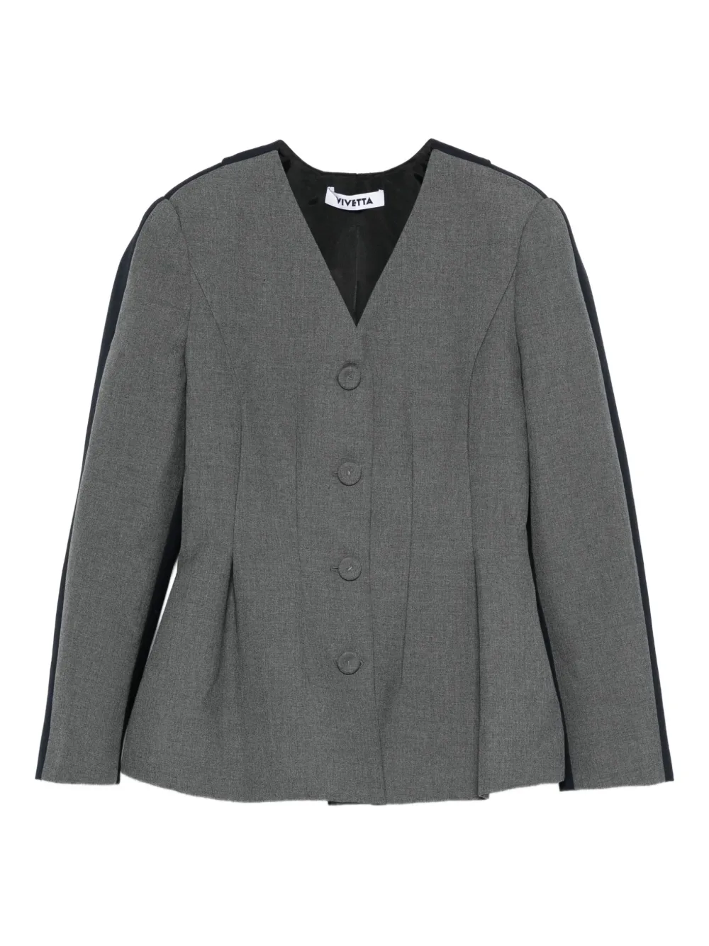 

Куртка на пуговицах со вставками Vivetta, серый