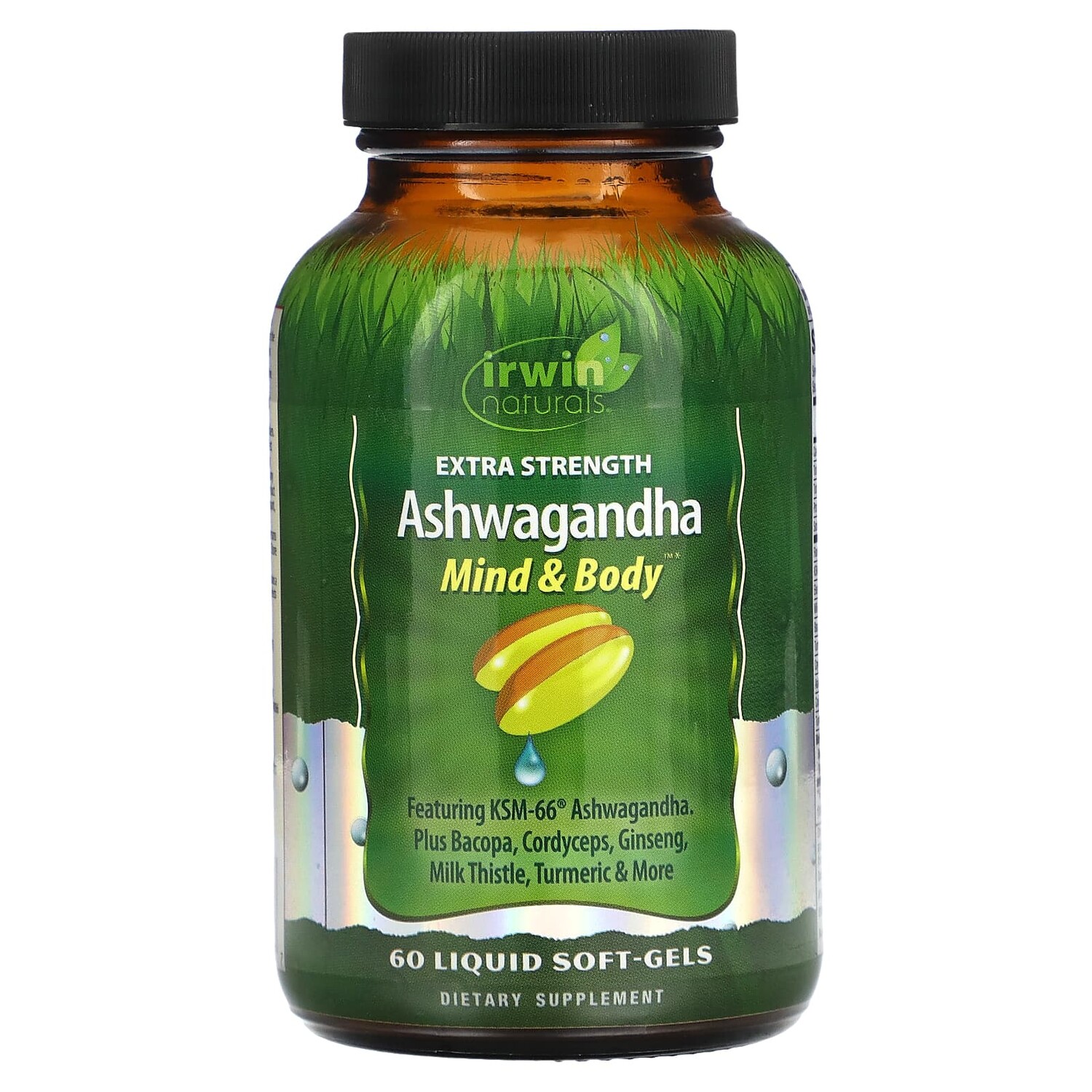 

Irwin Naturals Супермощная ашвагандха 60 гелевых капсул