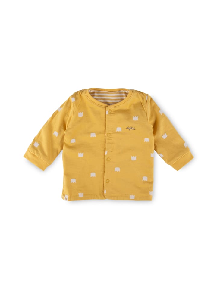 Sigikid Двусторонняя детская куртка Classic Baby желтого цвета — фото 3