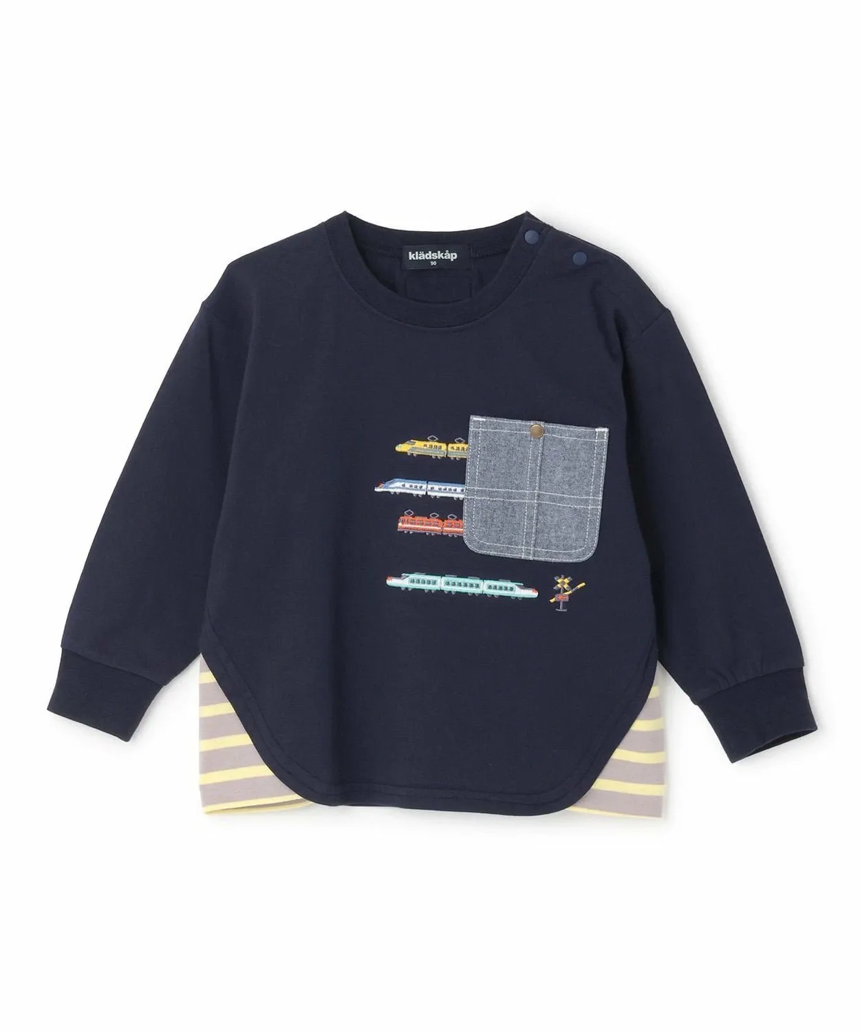 Футболка с длинным рукавом для тренировок, доставать из кармана Kladskap, Navy blue