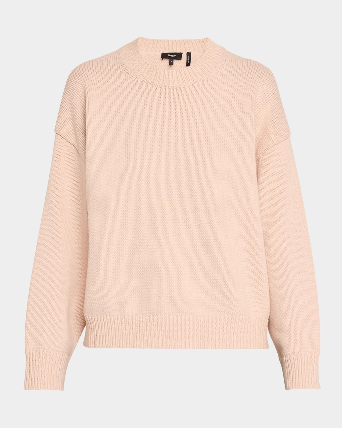 

Объемный свитер с круглым вырезом Theory, цвет Light Heather Grey