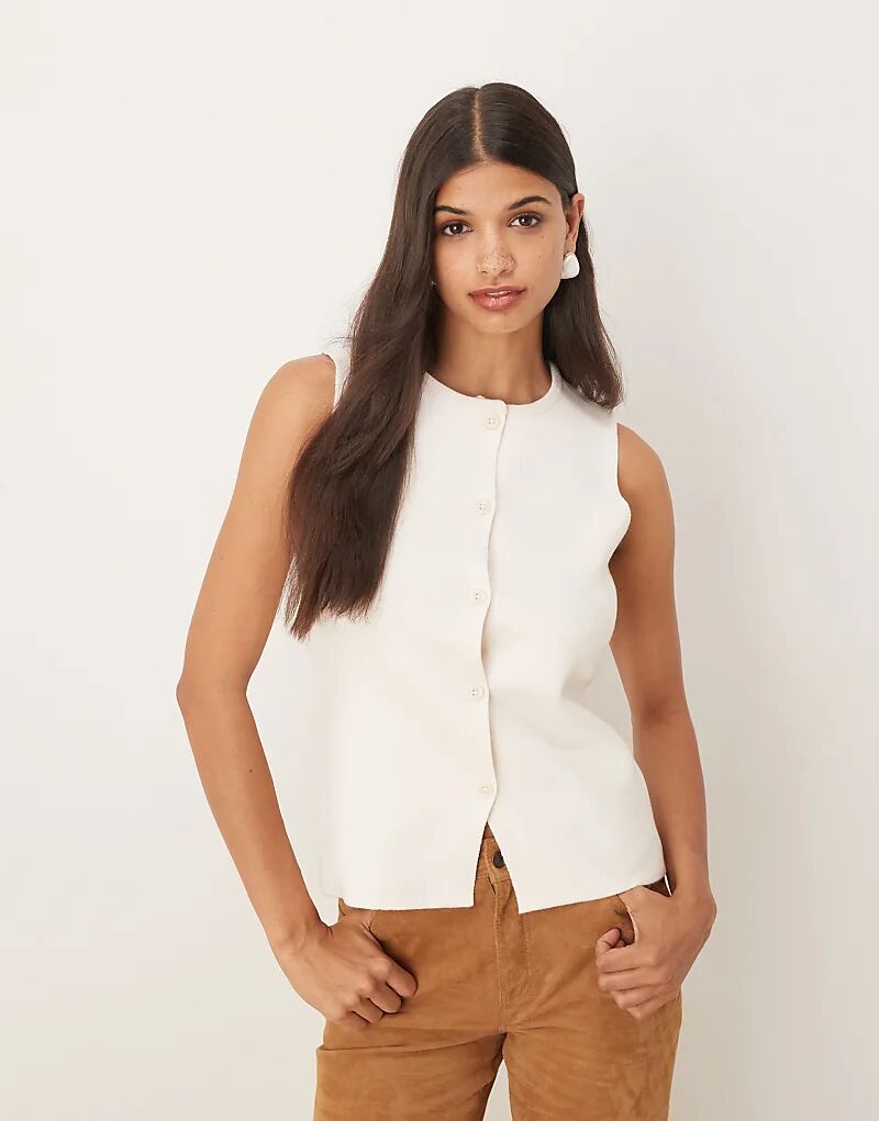 

Трикотажный жилет JDY кремового цвета