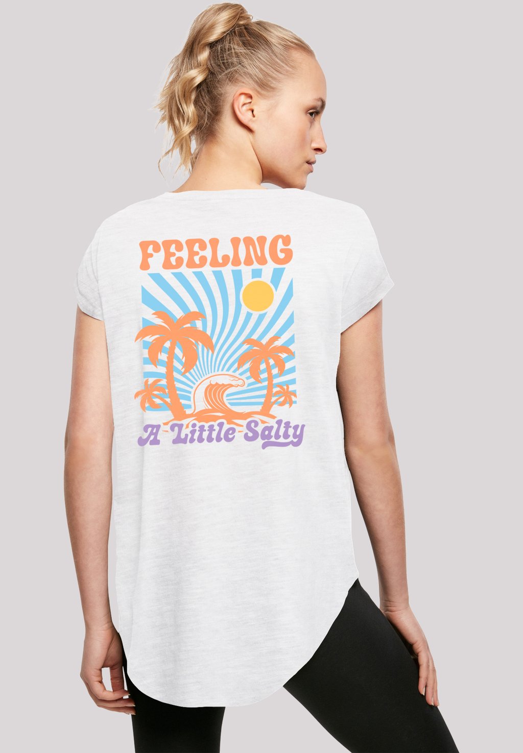 

Футболка с принтом FEELING A LITTLE SALTY SUMMER F4NT4STIC, белый