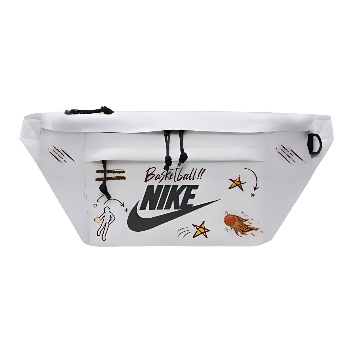 

Nike Тканевая поясная сумка через плечо унисекс светло-бежевая, Basketball Fire