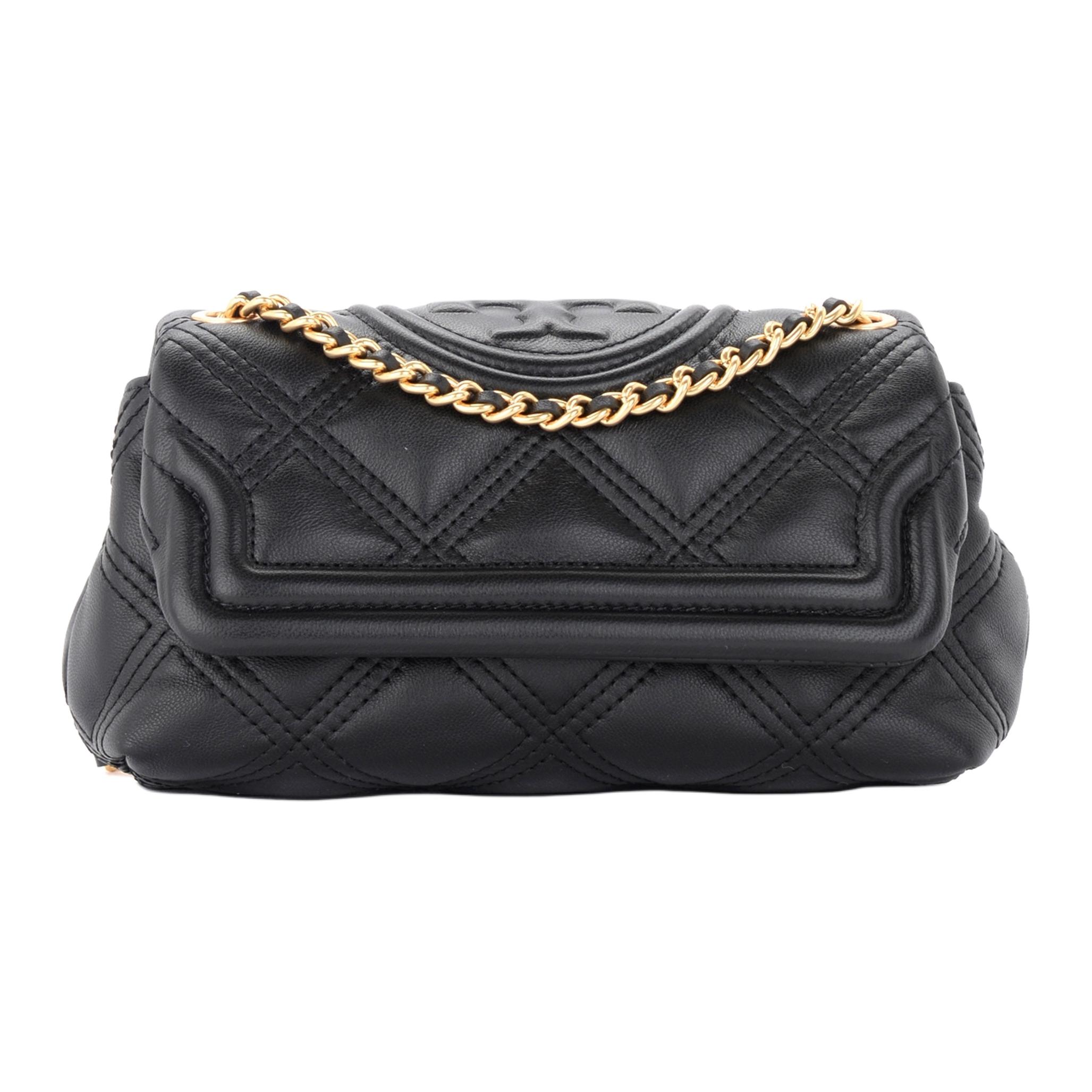 

Сумка кроссбод Fleming Sheepskin мини женская черная TORY BURCH