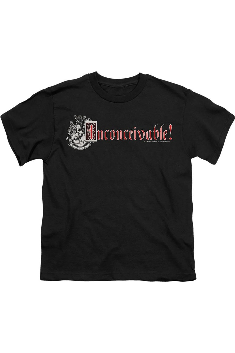 

Футболка с коротким рукавом для детей "Принцесса-невеста" с гербом Виззини Gildan, черный