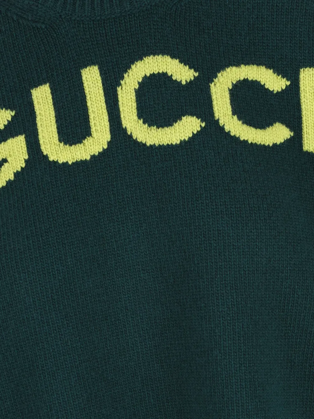 Футболка Gucci с логотипом, с круглым вырезом, зеленый — фото 3
