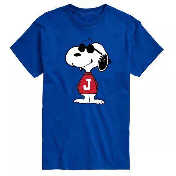 

Мужская футболка с графическим принтом Peanuts Joe Cool Pose Licensed Character, синий