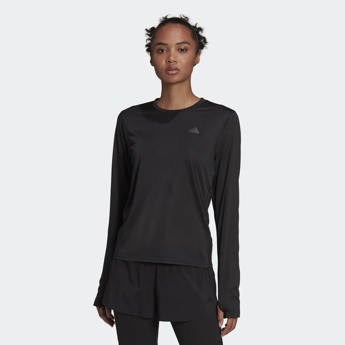 

Футболка для бега adidas Performance "RUN ICONS RUNNING LONGSLEEVE", черный