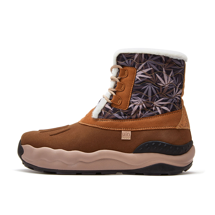 Кроссовки Painted Travel Shoes Santiago 7 Floral Plant Collection Crew Snow Boots для мужчин U.IN, camouflage leaf — фото 3