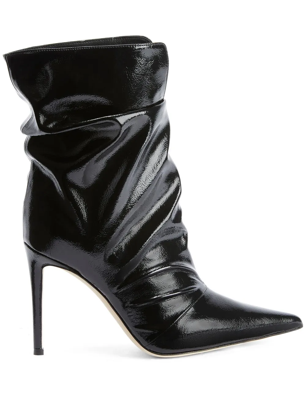 Ботильоны Yunah 85 со сборками Giuseppe Zanotti, черный