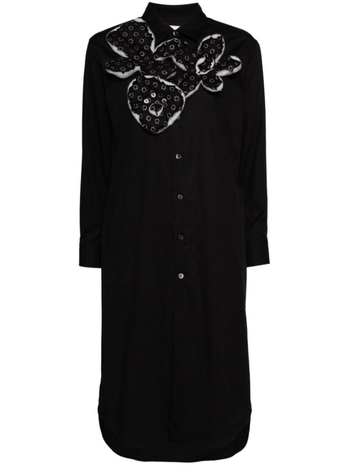 

Comme des Garçons TAO рубашка с длинными рукавами и цветочным узором, черный