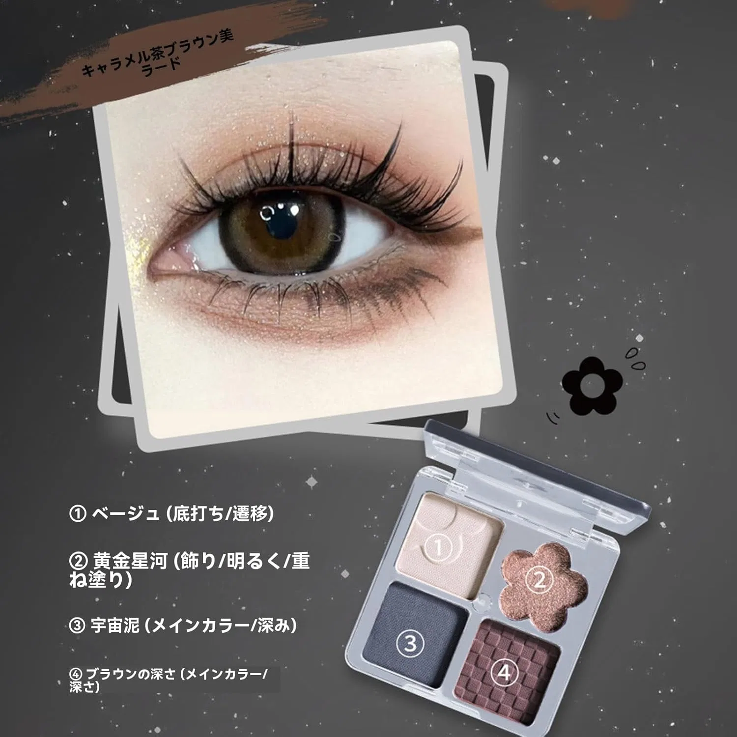 Тени для век Cool Shade Eyeshadow Palette, черный, Generic — фото 3