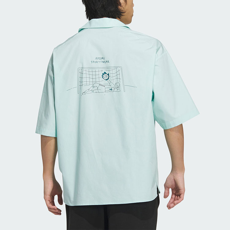 Футболка с коротким рукавом SS24 GRAPHIC MBTI Adidas мужская светло-голубая — фото 4