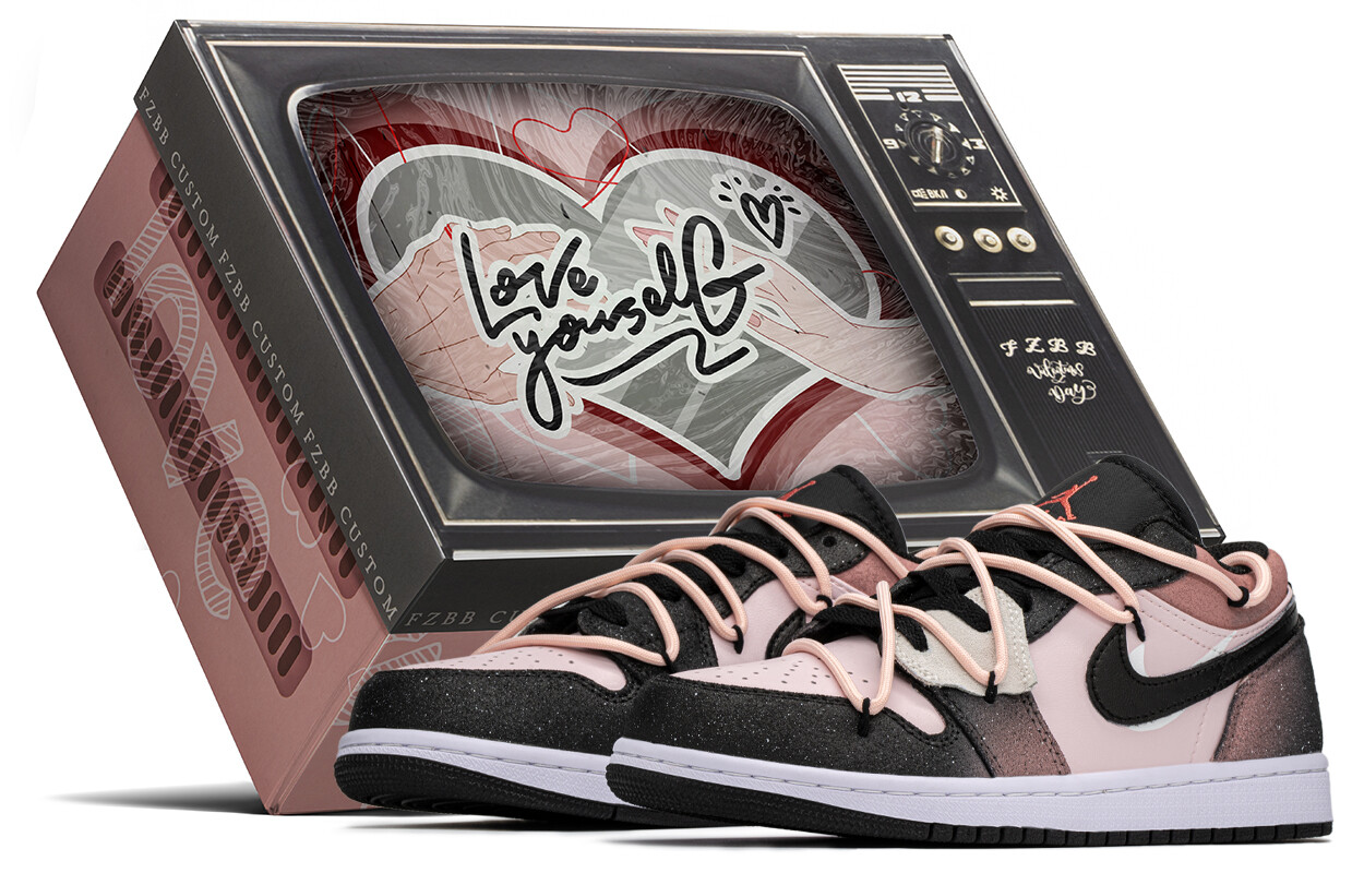 

Jordan Air Jordan 1 винтажные баскетбольные кроссовки женские, Pink/ Black