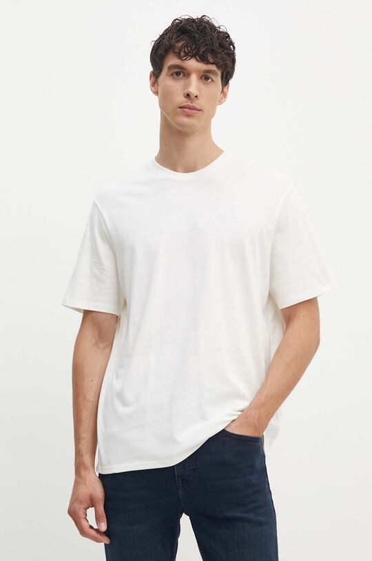 

Хлопковая футболка Armani Exchange, бежевый