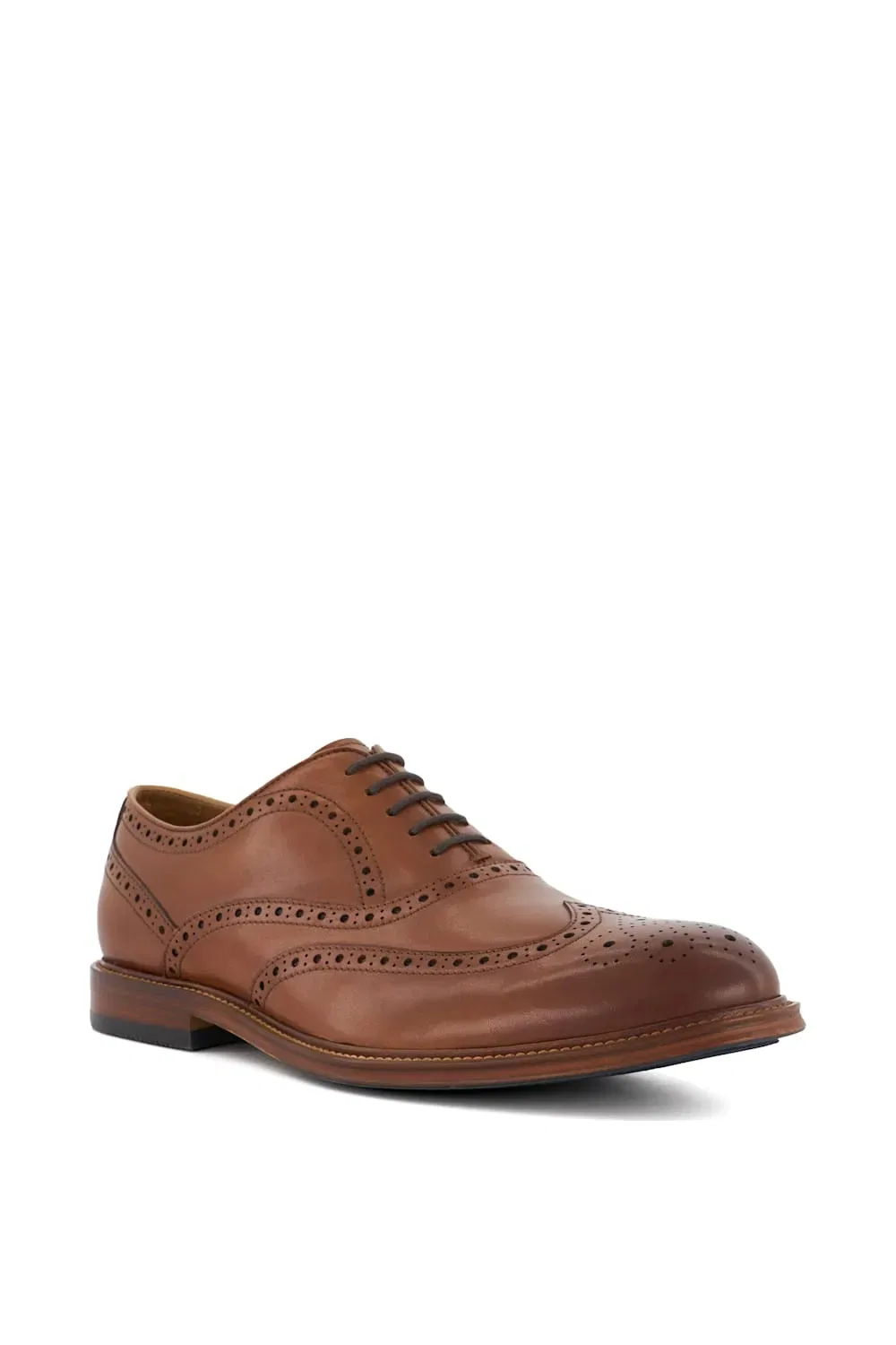 Туфли leather wingtip brogue Dune London, красный — фото 2