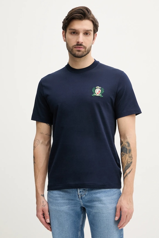 

Хлопковая футболка Lacoste, темно-синий