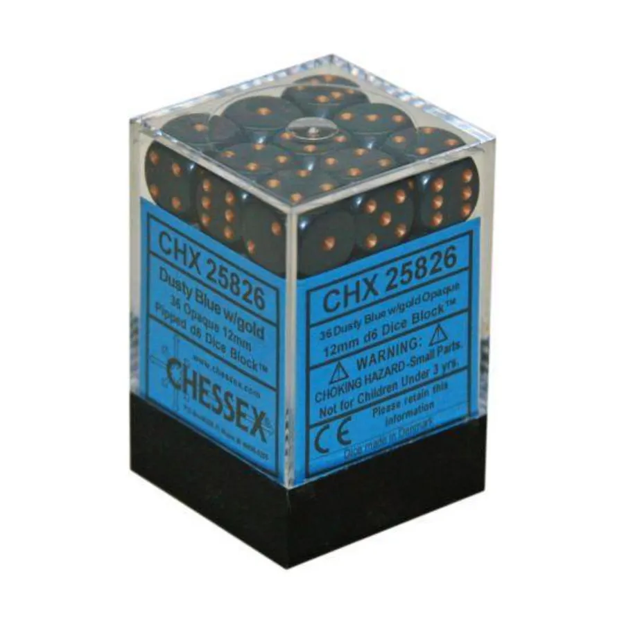 

d6 12 мм Пыльно-синий с медью (36), Dice - Opaque - d6 12mm (Chessex)