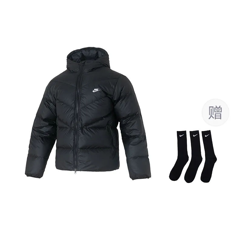 Куртка WINDRUNNER Down Nike, черный (with Nike Socks 3 Pack)
