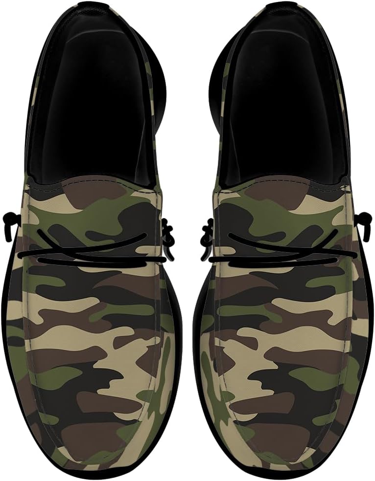 

Камуфляжные туфли Quorax для женщин и мужчин, лоферы с удобной посадкой, камуфляжные подарки для мужчин и женщин, 3101 Green