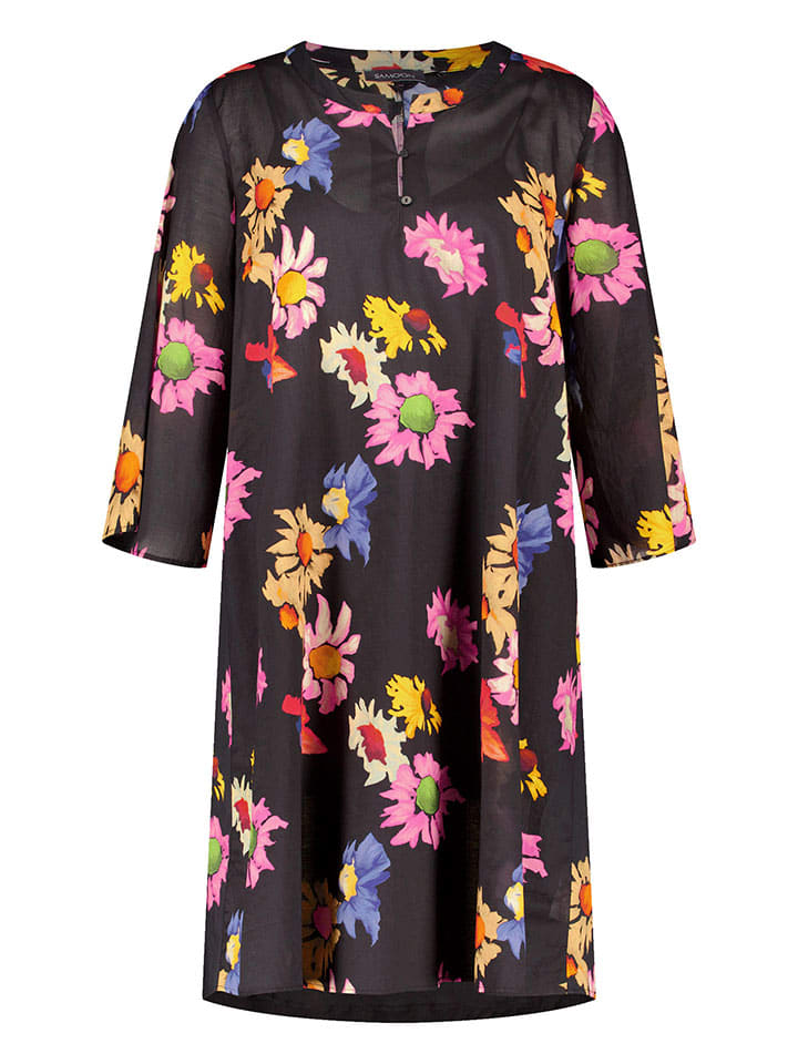 

Платье до колена SAMOON, черный/белый