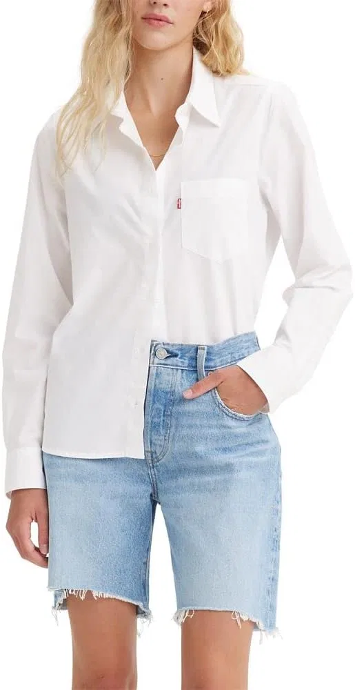 Блуза, плиссированная, Hem Blouse, Levi's, белый — фото 3