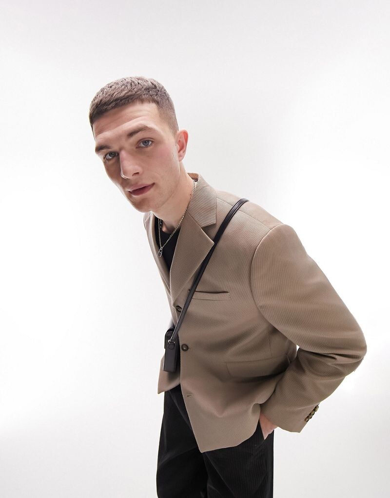 

Черный блейзер свободного кроя Topman