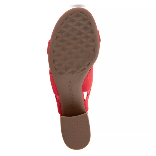 Женские босоножки Chara на каблуке с ремешком на пятке Aerosoles, цвет coral elastic — фото 4