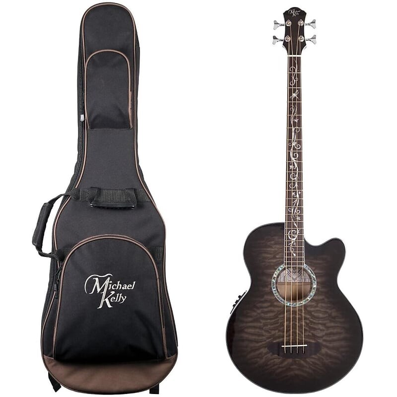 

Басс гитара Michael Kelly Dragonfly 4 Acoustic-Electric Bass Guitar, Pau Ferro Fingerboard, Smoke Burst, with Gig Bag