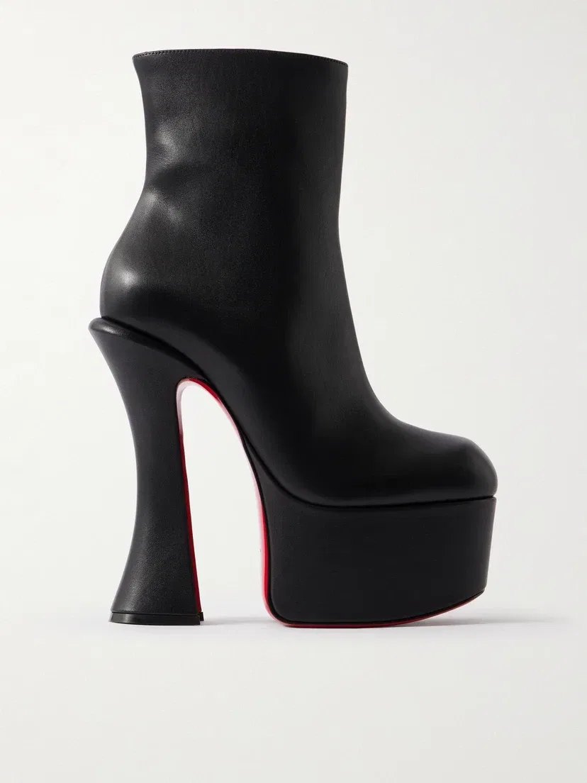Ботильоны на платформе Aquabootie 160 из кожи Christian Louboutin, черный