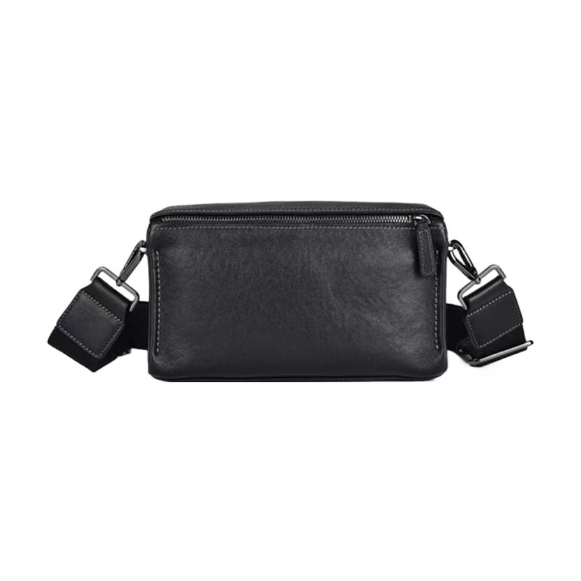 

Hush Puppies Сумка квадратной формы из высококачественной коровьей кожи, сумка через плечо, мужская, среднего размера, черная