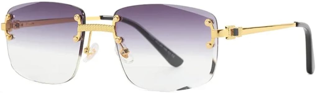 

Солнцезащитные очки с защитой от УФ-излучения UV400 | Безободковая металлическая оправа, градиентный синий цвет | для женщин и мужчин, для занятий спортом на открытом воздухе и вождения DSVIGF, 05