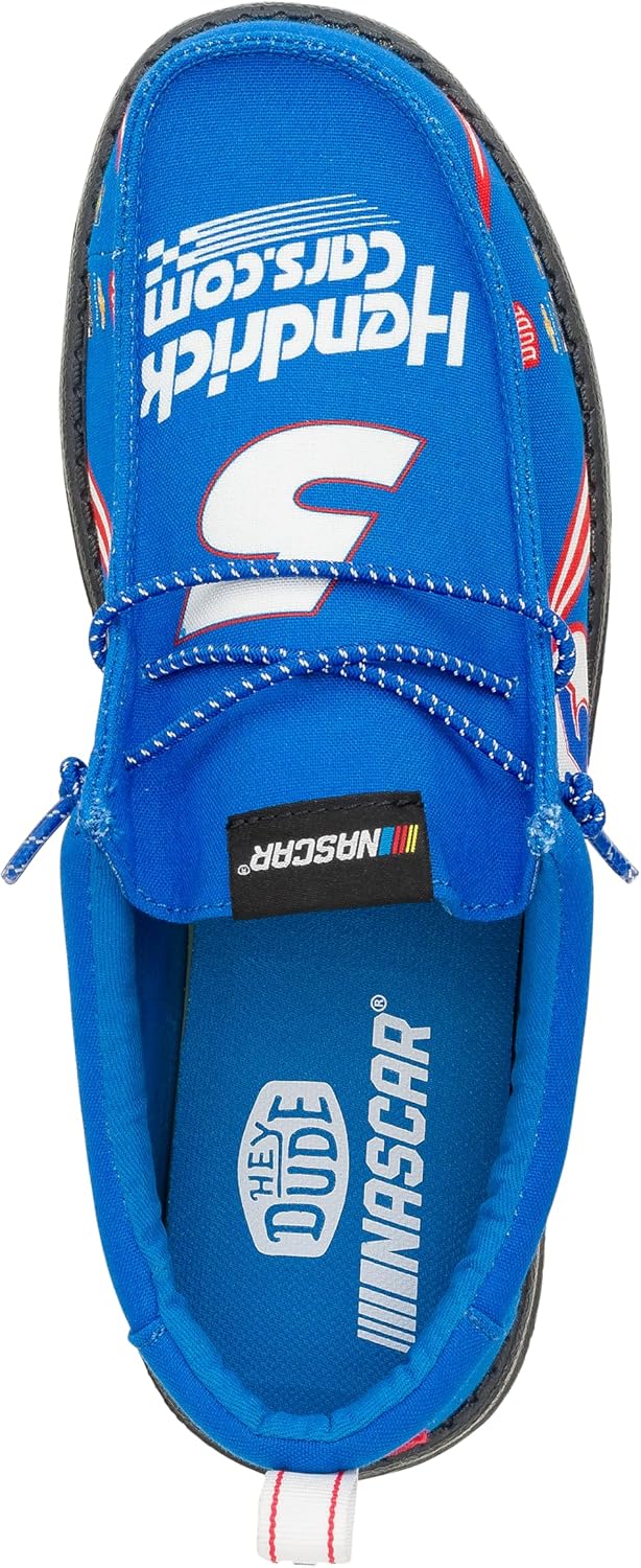 HEYDUDE X NASCAR, мужские слипоны, комфортные и легкие, черный/синий — фото 2