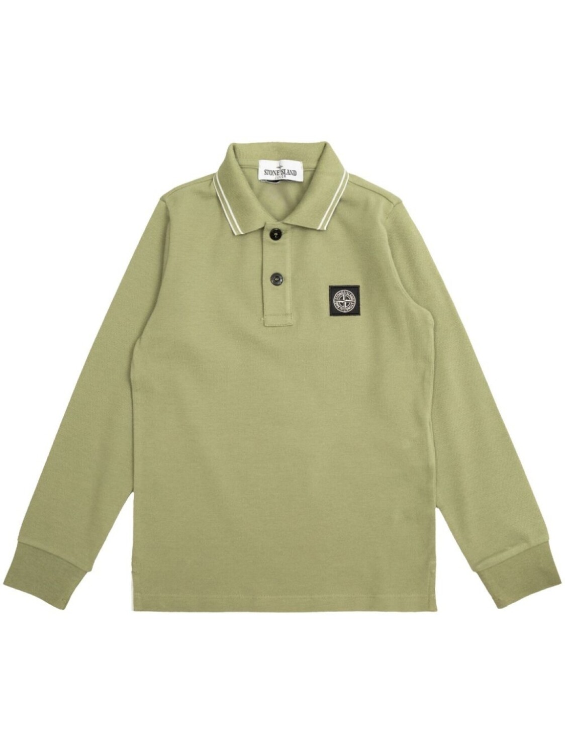 

Рубашка-поло Stone Island Junior из хлопка, зеленый