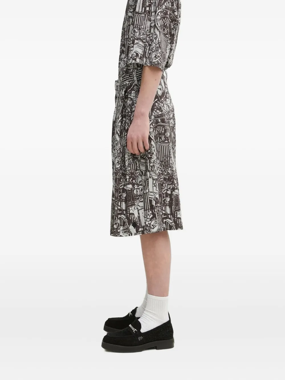 

Шорты с плиссированным принтом Marcelo Burlon County of Milan, черный
