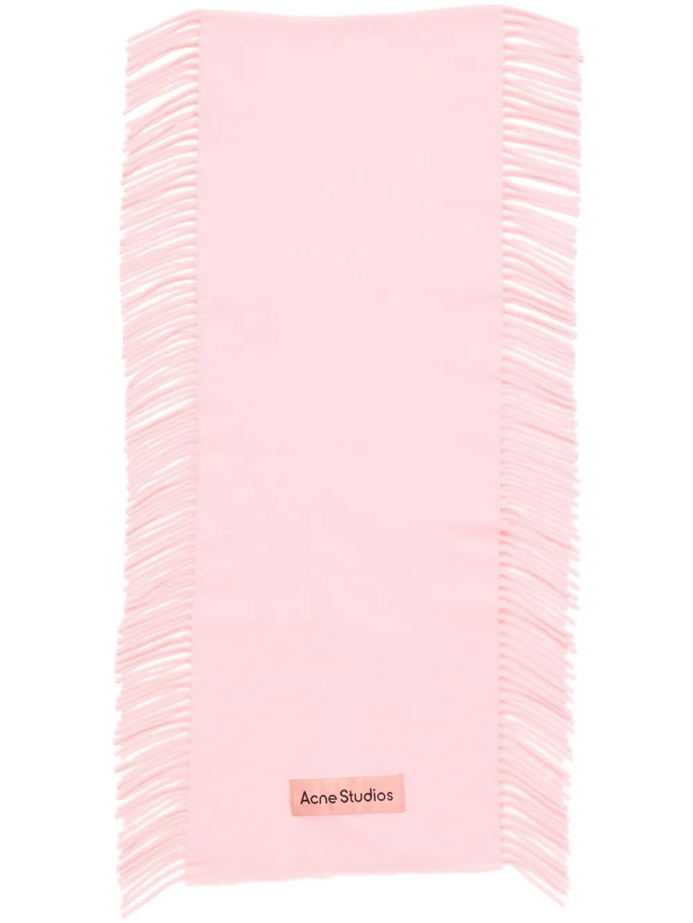 

Шерстяной шарф с бахромой Acne Studios, розовый