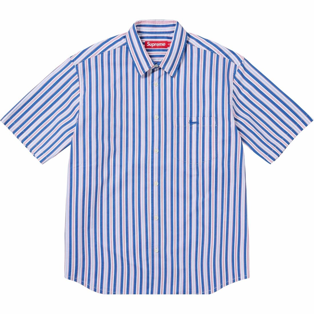 

Рубашка Supreme Loose Fit Multi Stripe в полоску, синий
