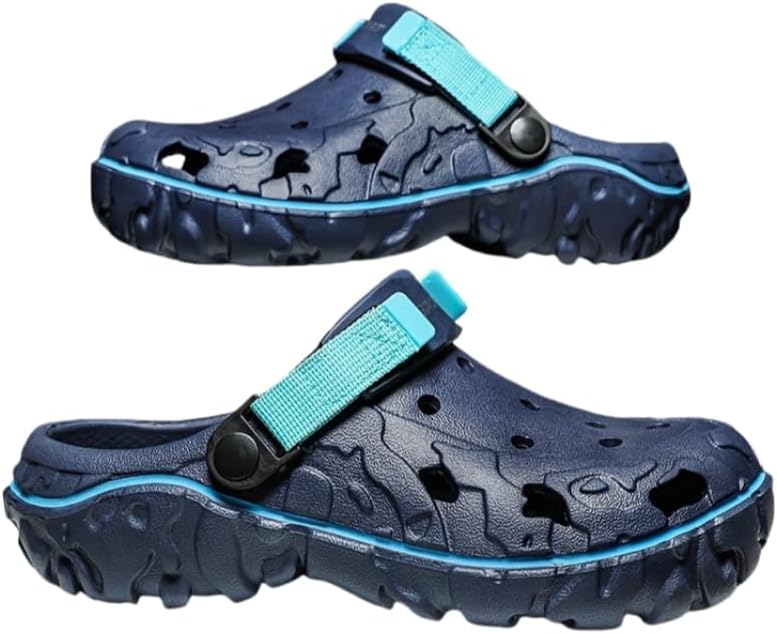 

Мужские однотонные перфорированные дышащие шлепанцы из ЭВА, устойчивые к запаху, комфортные, противоскользящие и прочные, подходят для ношения на пляже и для летних активностей на открытом воздухе Hoalox, синий