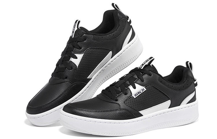 Обувь для скейтбординга Sport Court 92, мужская, низкая, черного/белого цвета Skechers — фото 4