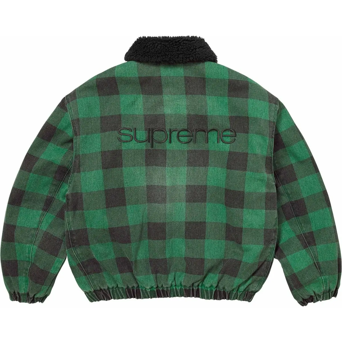 Куртка-бомбер с искусственным мехом внутри Supreme, Plaid/Plaid — фото 3