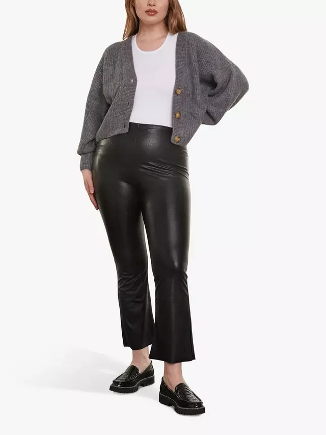 

Леггинсы Commando Faux Leather Cropped Flare, черный