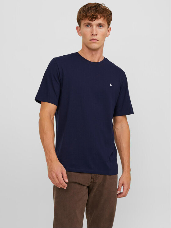 

Футболка синяя стандартного кроя Jack&Jones, синий