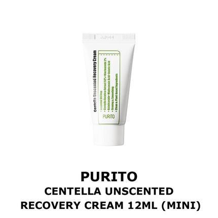 

Восстанавливающий крем Centella Unscented Recovery Cream 12 мл, новый, мини, укрепляющий кожный барьер Purito