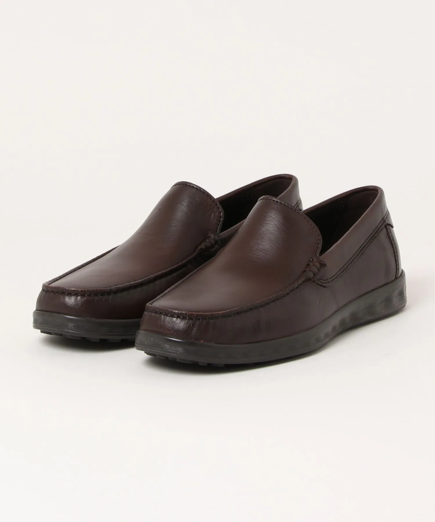 Мужские лоферы из мягкой кожи S Light Mock M ECCO коричневые