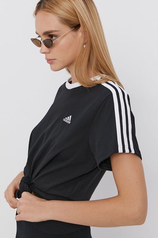 

Хлопковая футболка GS1379 adidas, черный