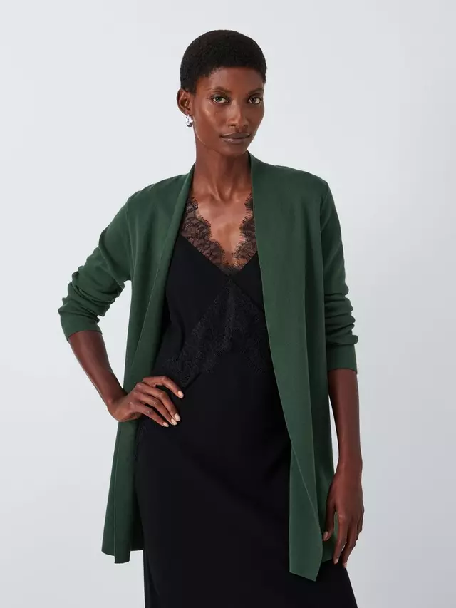 

Кардиган John Lewis Edge Longline, зеленый