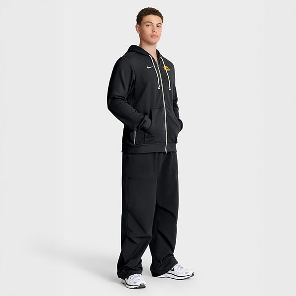 Мужская черная толстовка Iowa Hawkeyes 2025 Sideline Standard Issue Dri-Fit на молнии Nike — фото 4