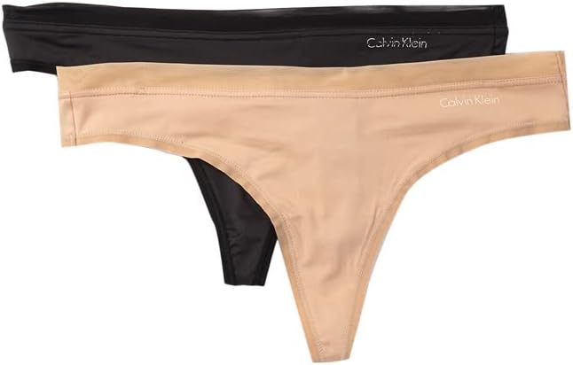 

Комплект из 2 женских трусиков-стрингов Calvin Klein Underwear, Black/Beige