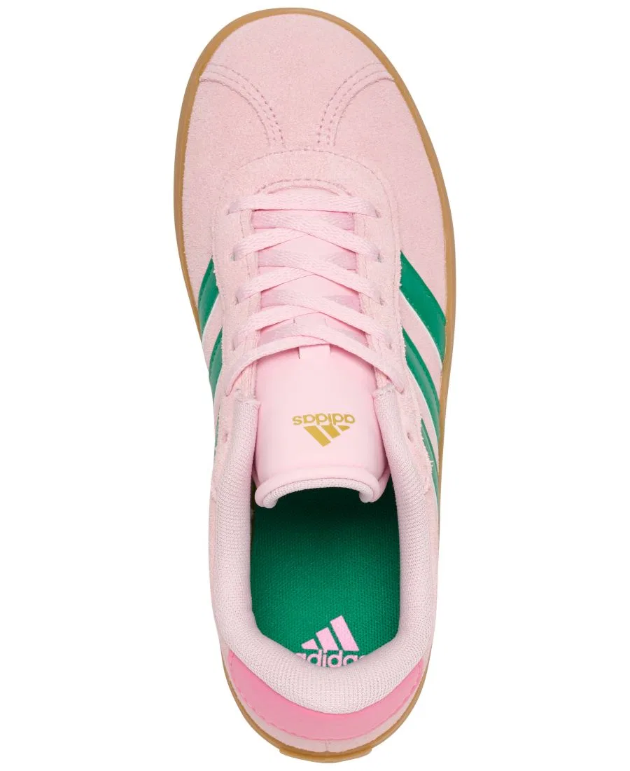 Детские повседневные кроссовки VL Court 3.0 от Finish Line Adidas, зеленый/розовый — фото 3
